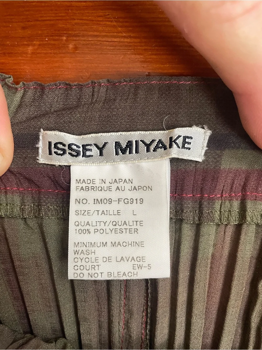 Issey Miyake Pleated Plaid Maxi Skirt Contrast Stitching Japan Sz L 🧡🎀